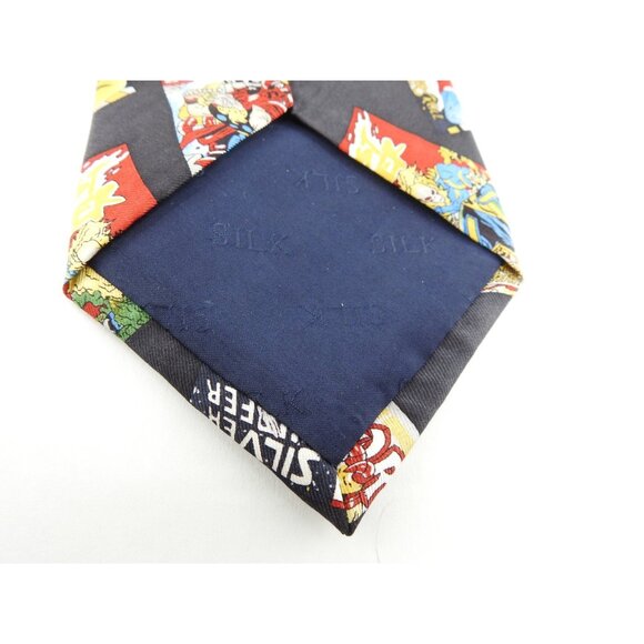 Vintage Marvel Comics Silk Necktie Superhero Collage Men's Neck Tie Black Comic - Picture 5 of 6